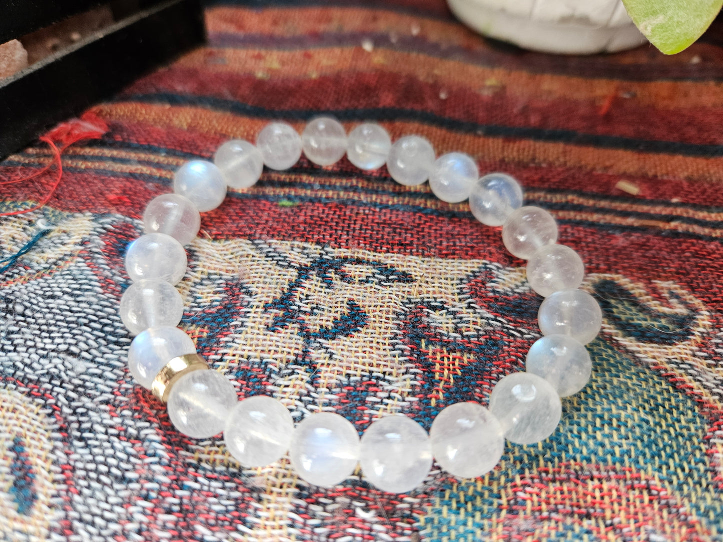 Gemstone Bracelet - Citrine, Blue Moonstone, or Smoky Quartz