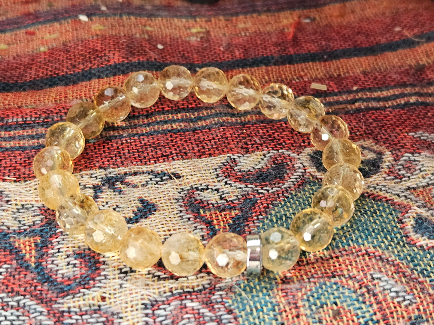 Gemstone Bracelet - Citrine, Blue Moonstone, or Smoky Quartz