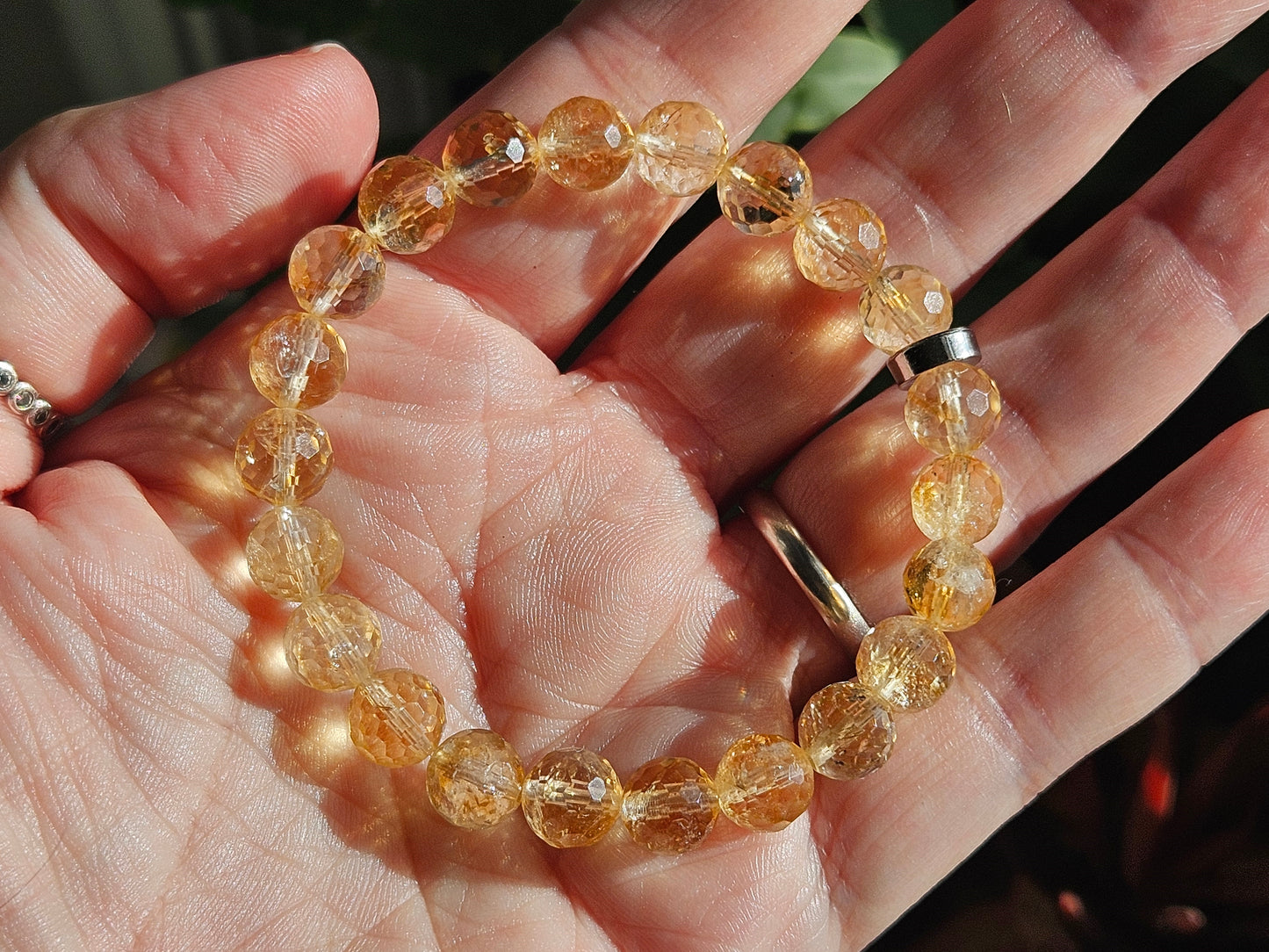 Gemstone Bracelet - Citrine, Blue Moonstone, or Smoky Quartz