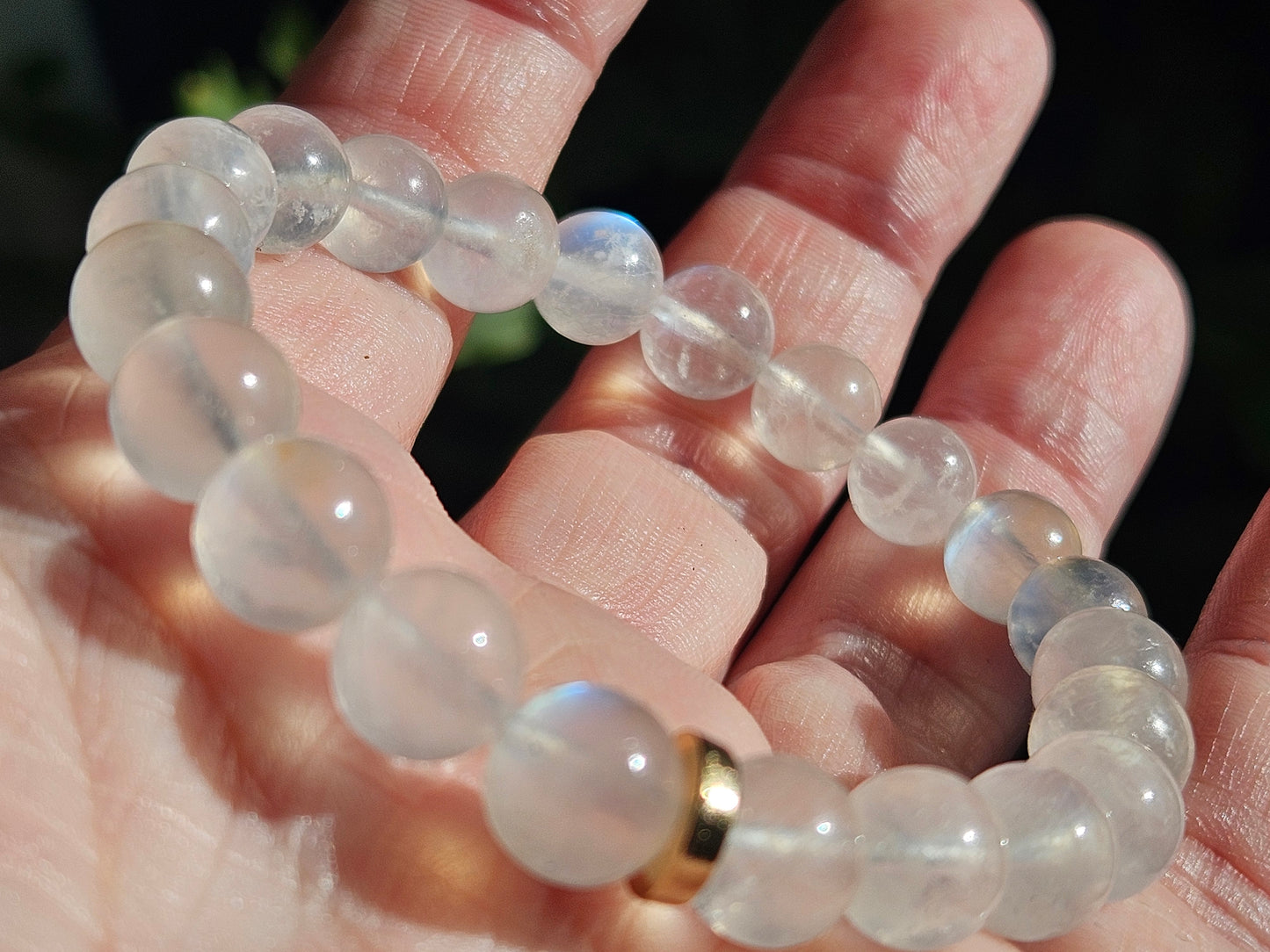 Gemstone Bracelet - Citrine, Blue Moonstone, or Smoky Quartz