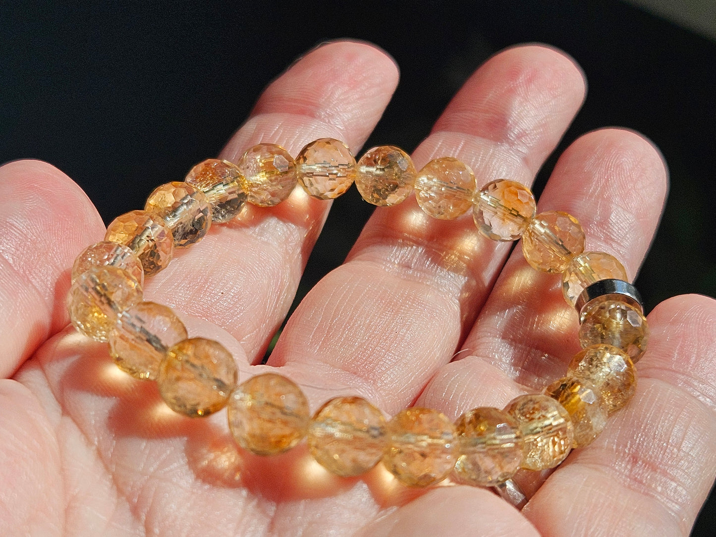 Gemstone Bracelet - Citrine, Blue Moonstone, or Smoky Quartz