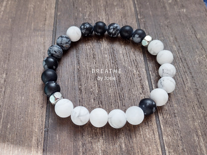 Yin Yang Balance Beaded Gemstone Bracelet